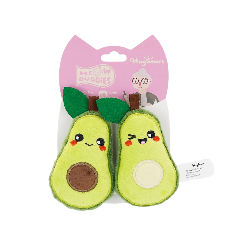 avocado cat toy 2-pack