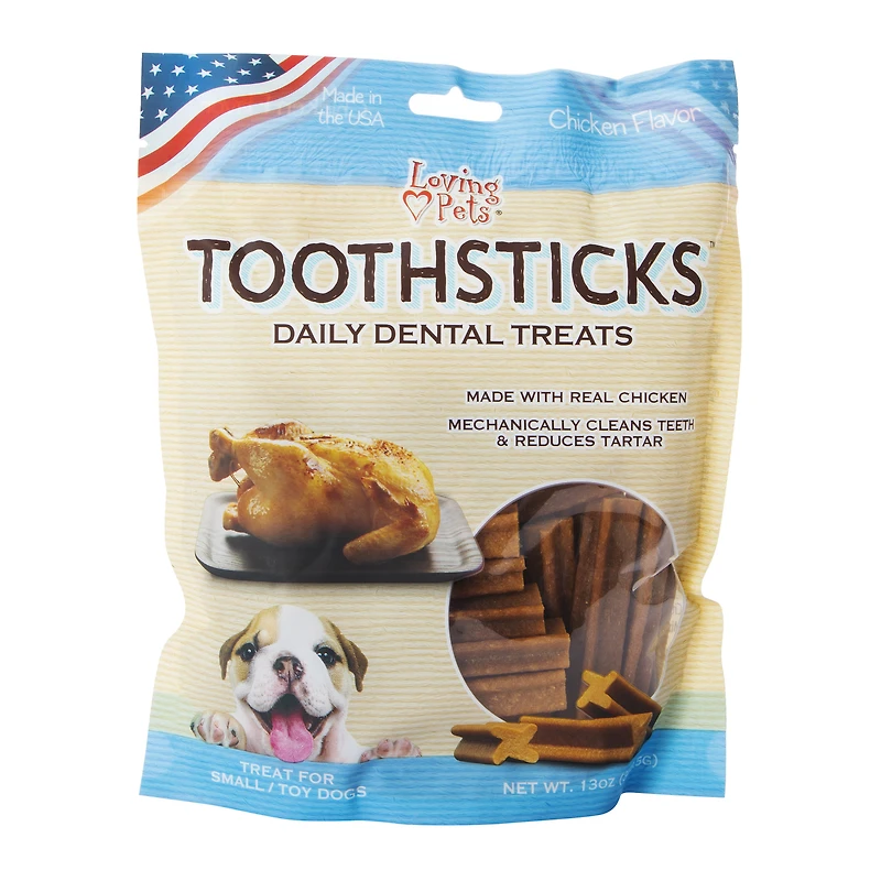 loving pets® toothsticks™ daily dental treats for small/toy dogs 13 oz