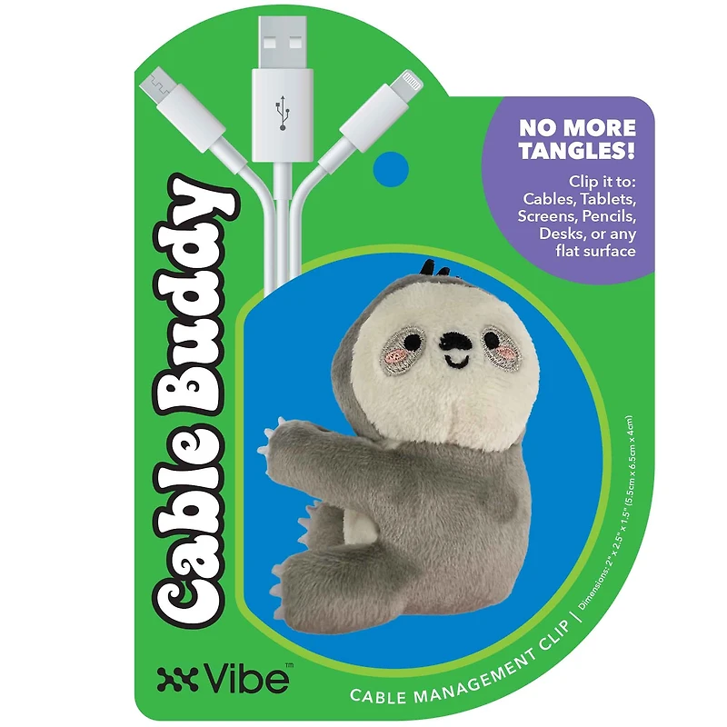 plush cable buddy cable management clip