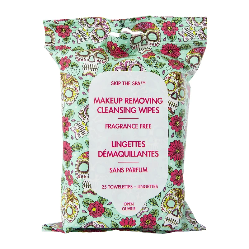 skip the spa™ fragrance-free makeup removing cleansing wipes 25-count