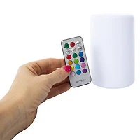 color-change LED cylinder light with remote 5.7in