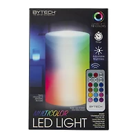 color-change LED cylinder light with remote 5.7in