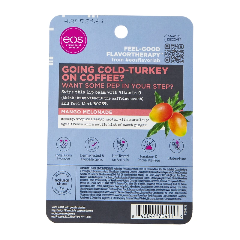 eos® mango melonade lip balm sphere & stick 2-pack