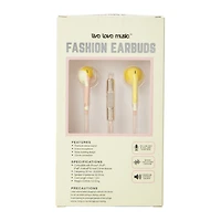 noise-isolating wired fashion earbuds with mic