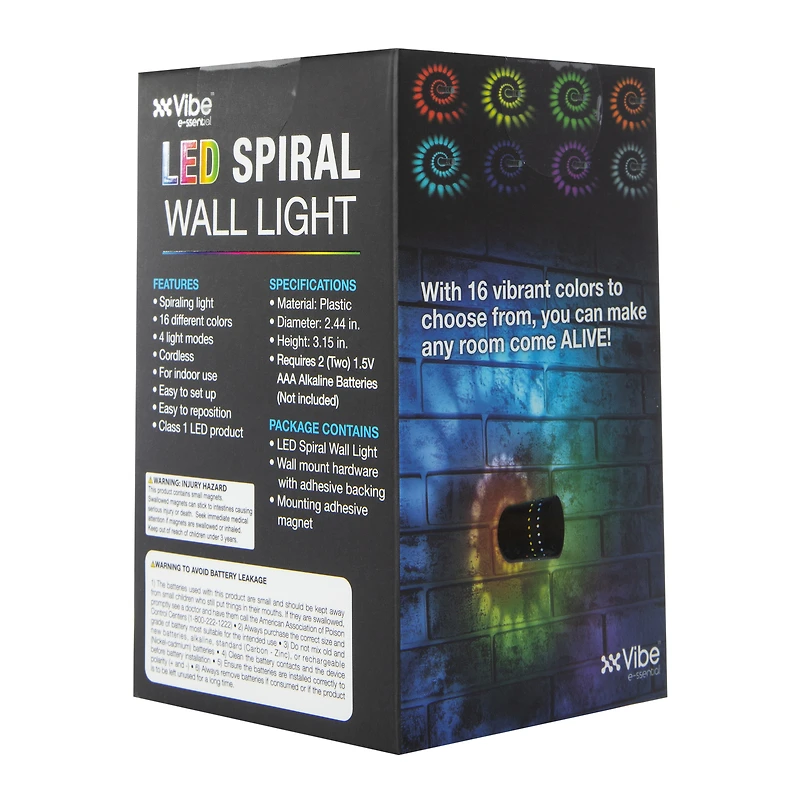LED spiral wall light projector 6.5in