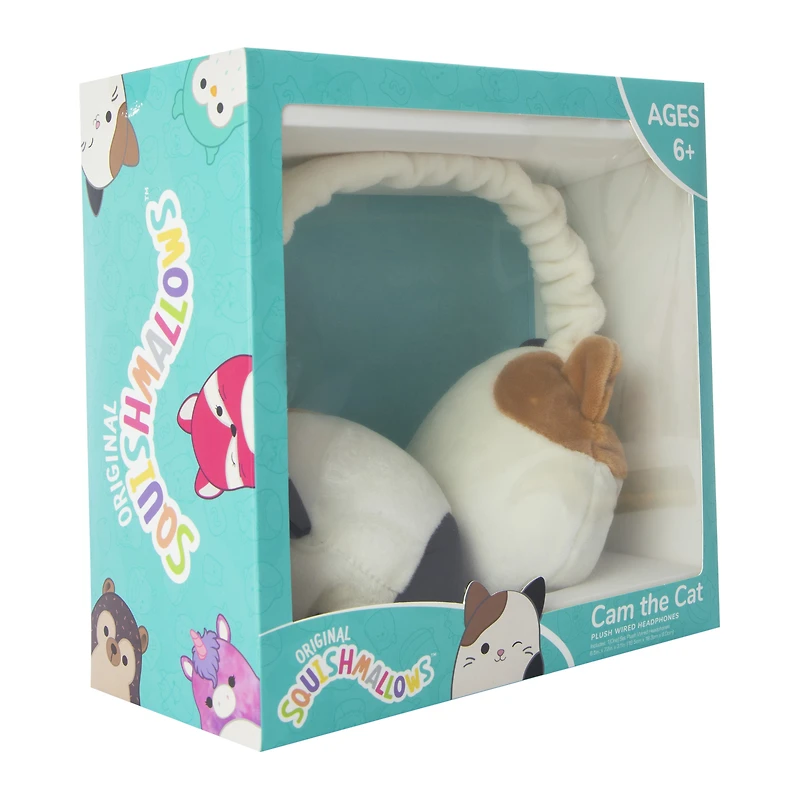 squishmallows™ plush wired headphones - dominic the dragon