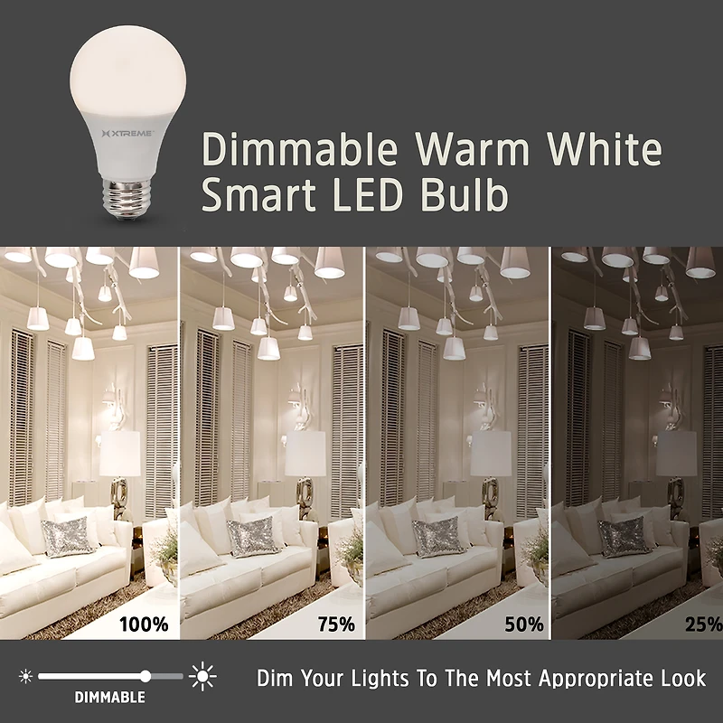 connected home smart wi-fi LED dimmable light bulb