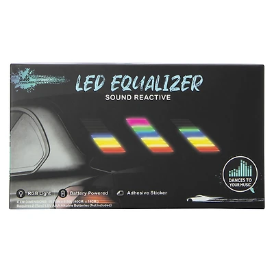 LED sound reactive equalizer for dashboard