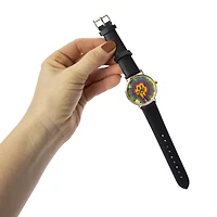 printed dial analog watch