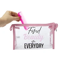 translucent cosmetic bag 11in x 7in
