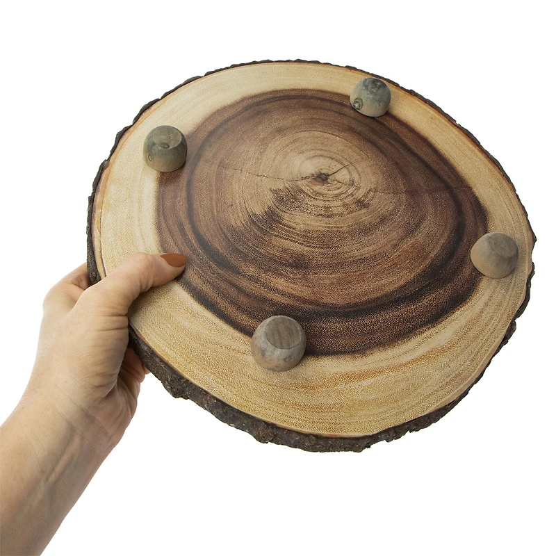 decorative wood tree stump board 12in