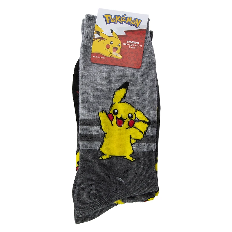 2-pack pokemon™ mens crew socks