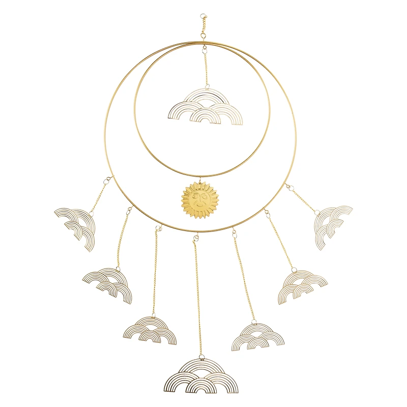 metal rainbow hanging wall art 30in