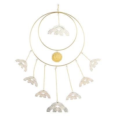 metal rainbow hanging wall art 30in