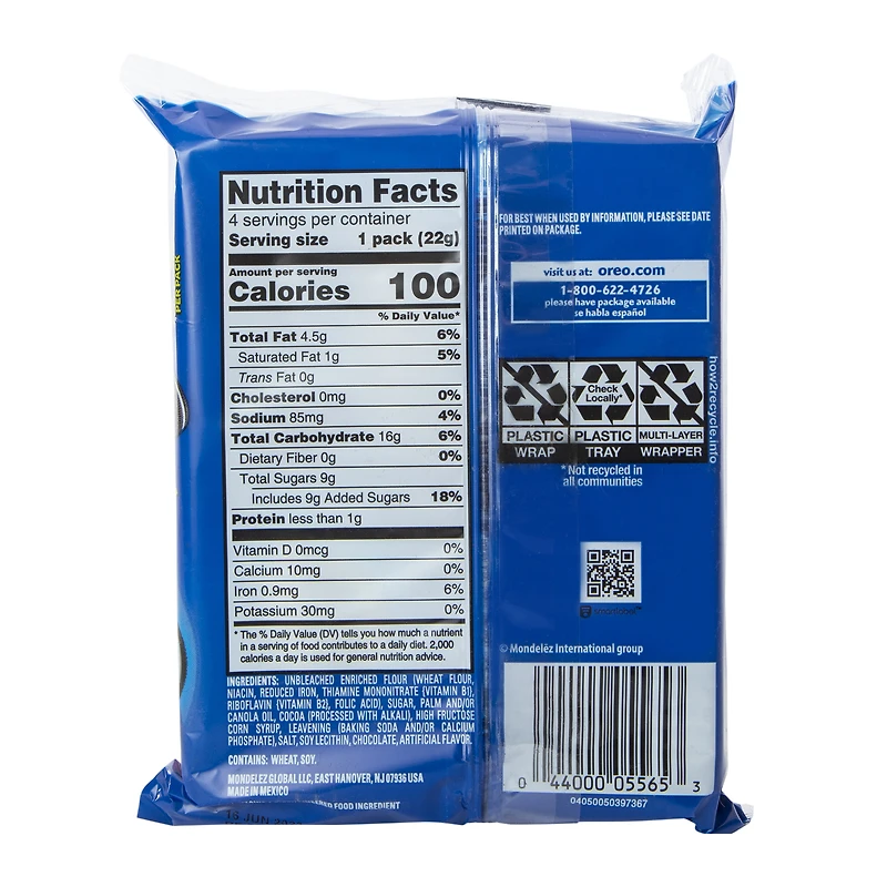 oreo® individually wrapped snack packs 4-packs