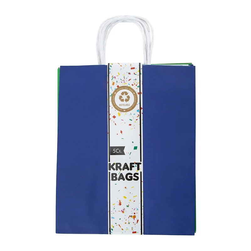 large kraft bags 13in x 10in 5-count