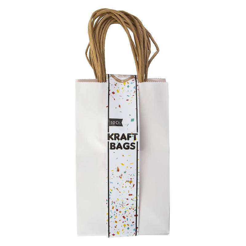 small pink kraft gift bags 8.35in x
5.2in 10-pack
