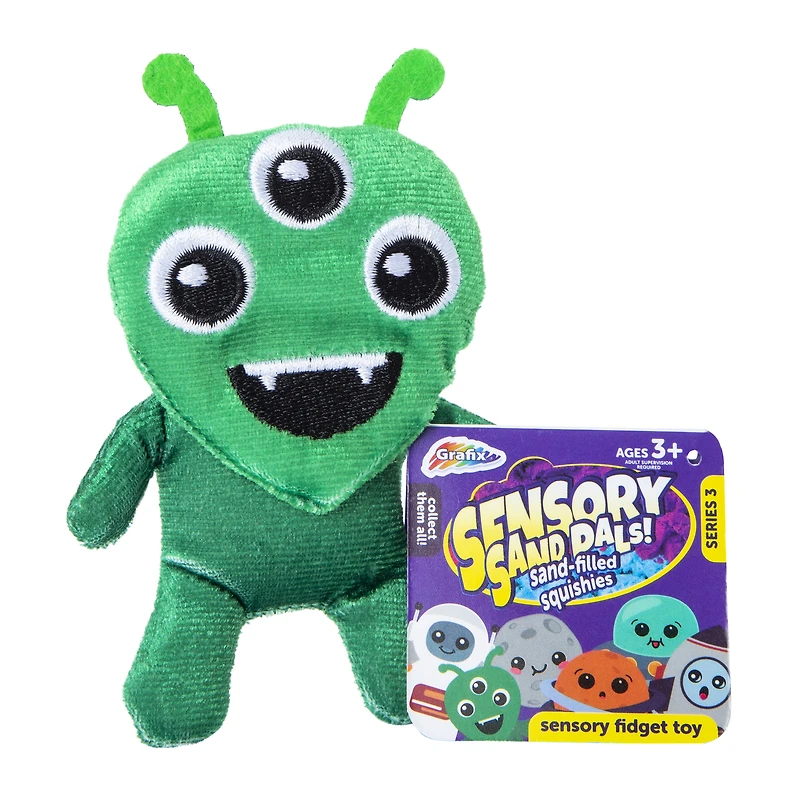 grafix® sensory sand pals plush squishy toy