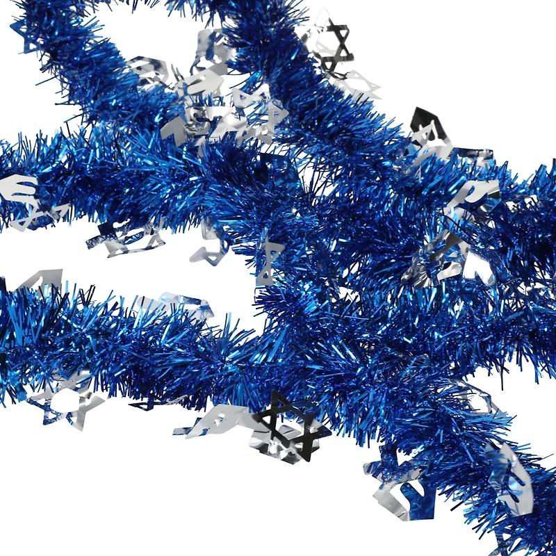 hanukkah tinsel garland 9ft