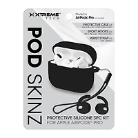 pod skinz for AirPods Pro® silicone case & accessories 3-piece