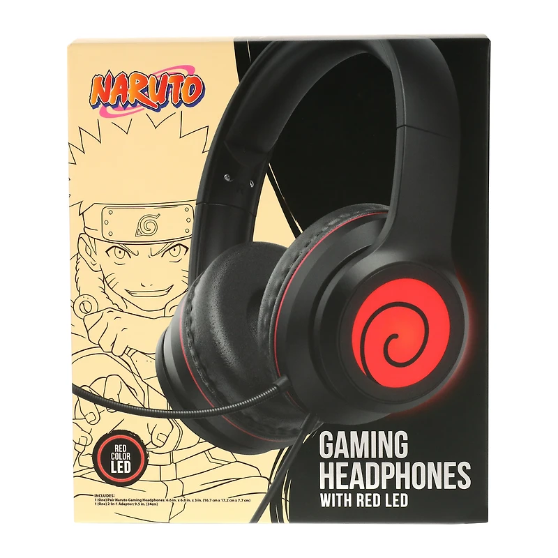 naruto™ LED gaming headphones with mic