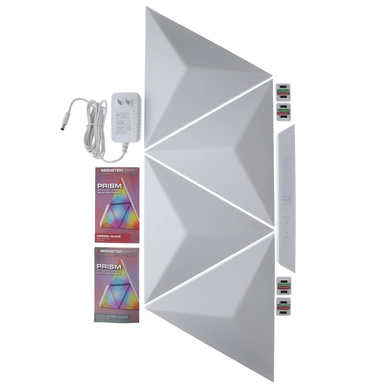 monster smart illuminessence prism 3D LED art panels 4-pack