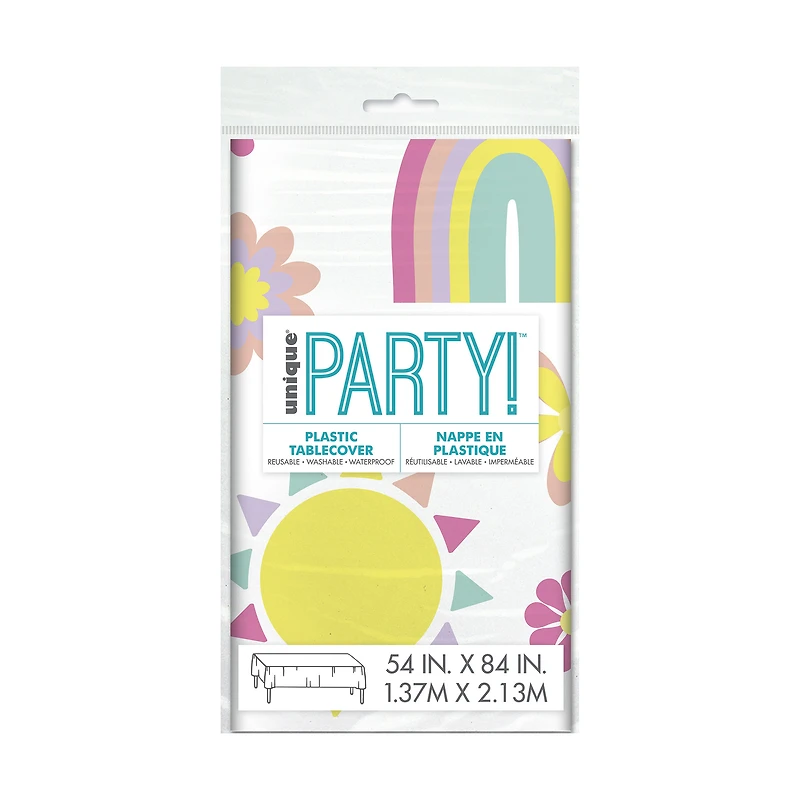 pastel rainbow table cover 4.5ft x 7ft