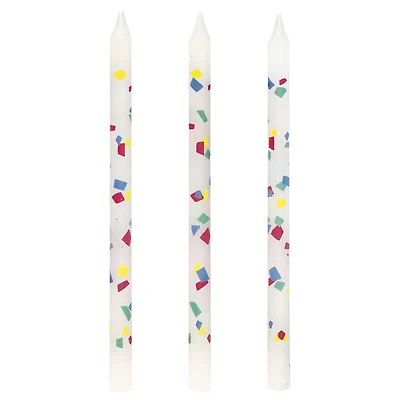 confetti birthday candles 10-count
