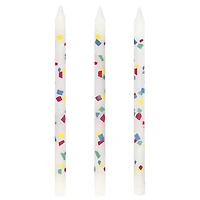 confetti birthday candles 10-count