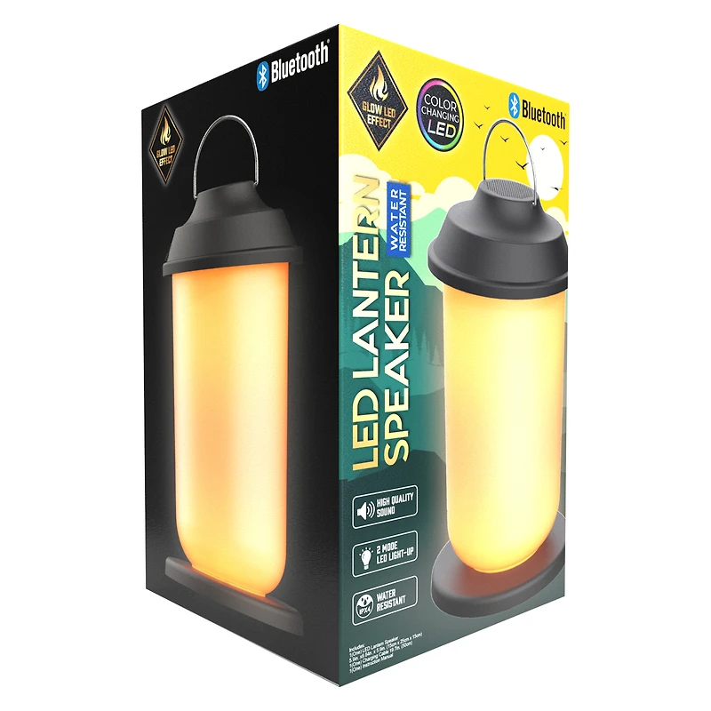 water-resistant bluetooth® LED lantern speaker