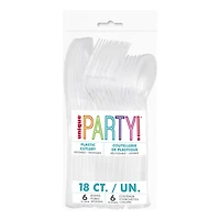 clear plastic cutlery 18-count set