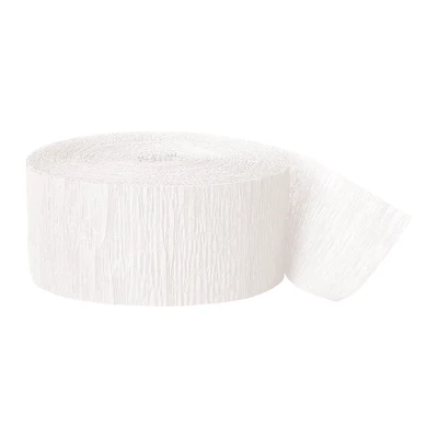 Crepe Paper Streamer 81ft - White