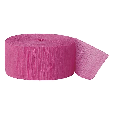 Hot Pink Crepe Streamer - Hot Pink
