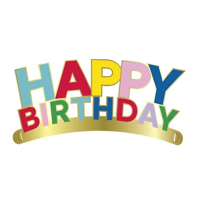 'happy birthday' paper headband