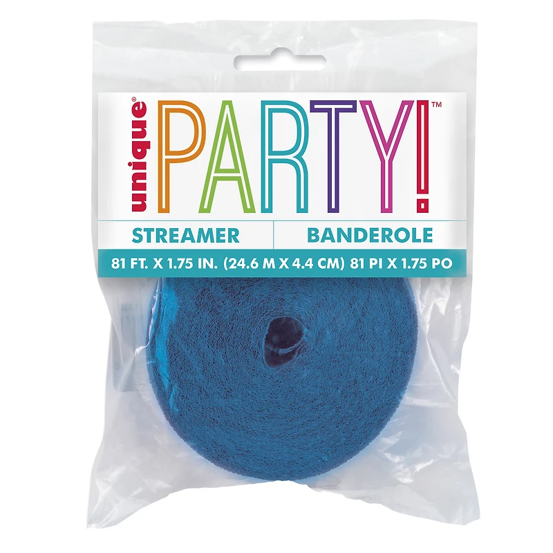 Royal Blue Crepe Streamer - Royal Blue