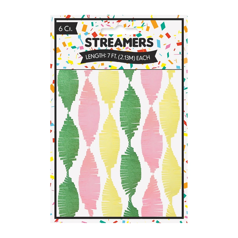 pastel fringe paper streamer