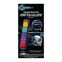 LED sound reactive equalizer for car vent