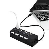 USB-C 2.0 4-Port Charging Hub With Power Switches