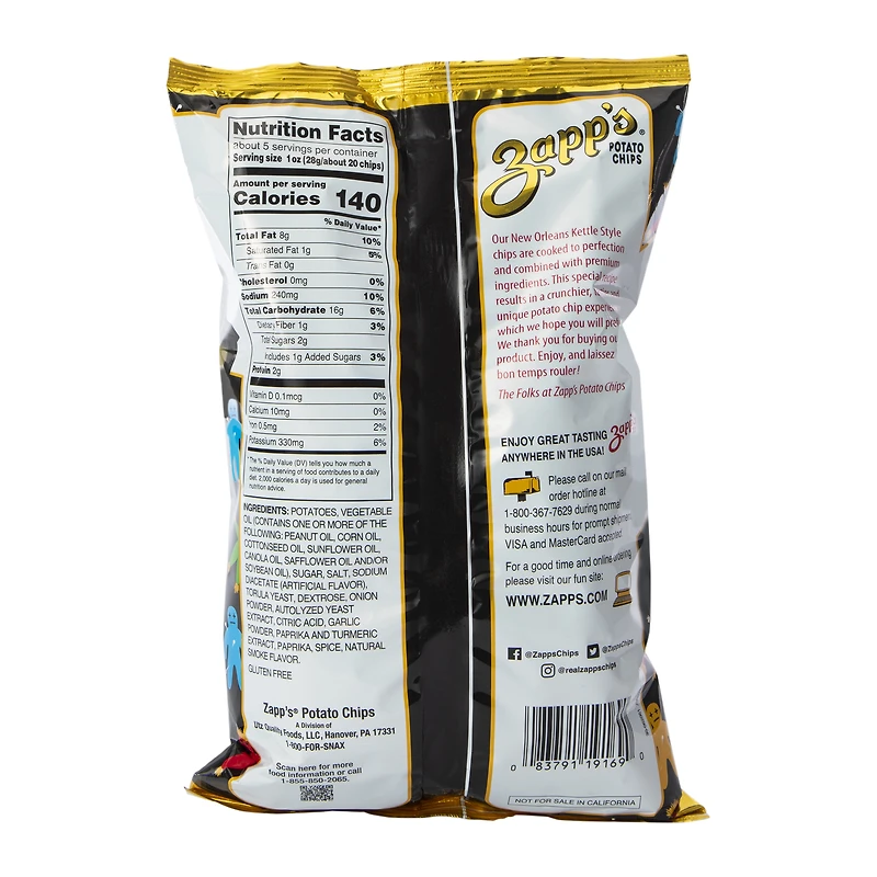 zapp’s® voodoo potato chips 4.75oz