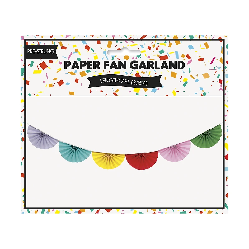 rainbow fan garland