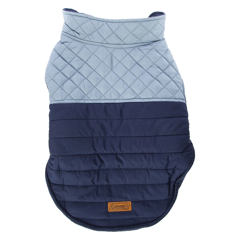 coleman® reversible pet quilted fleece puffer jacket