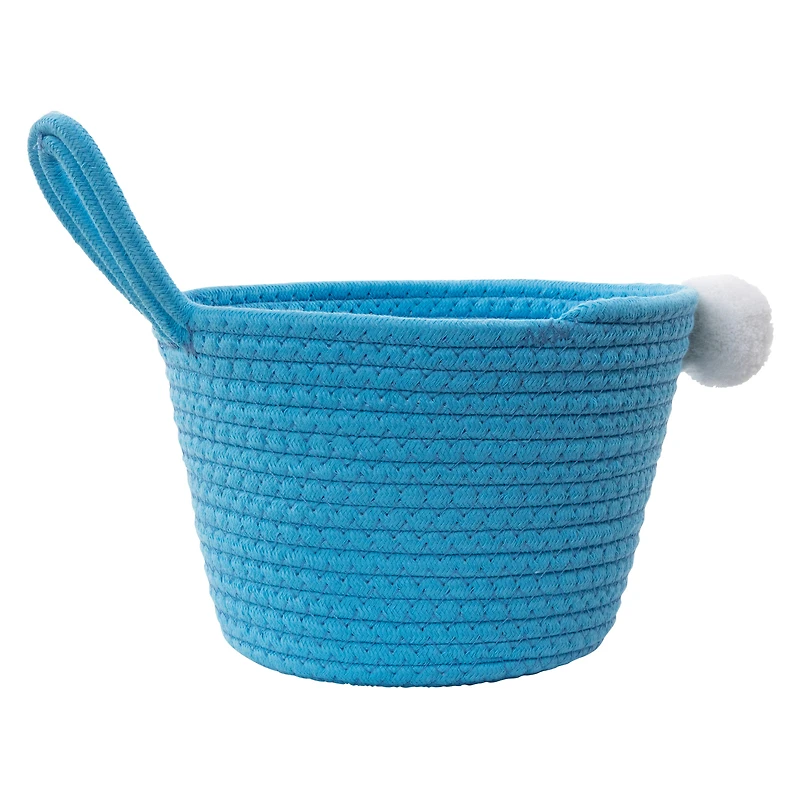 coiled rope bunny easter basket 9in