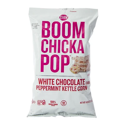 angie's® boom chicka pop® white chocolate flavored peppermint kettle corn 4.5oz