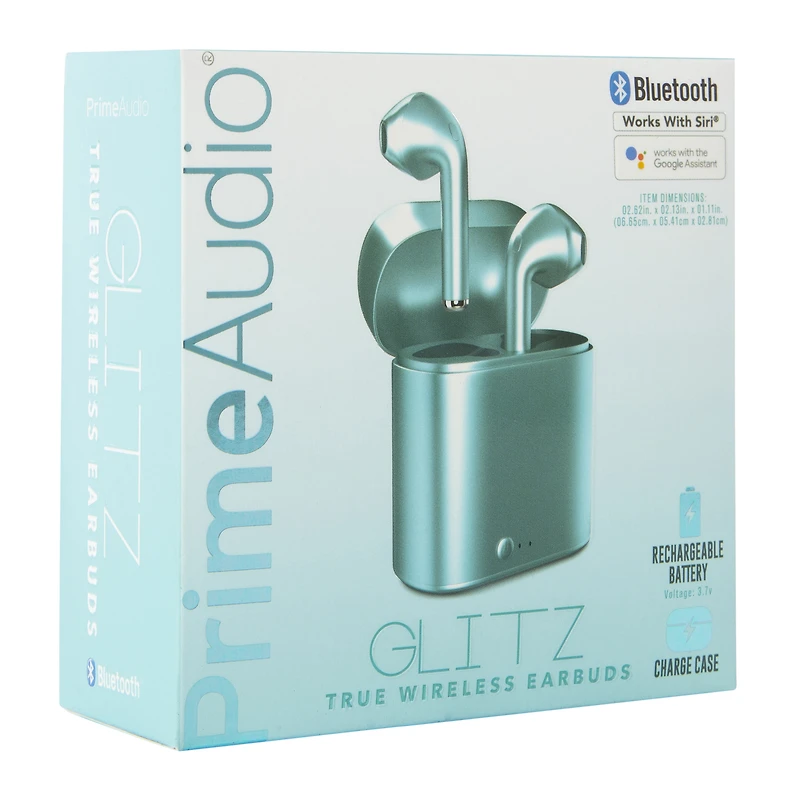 glitz glitter bluetooth® earbuds with mic