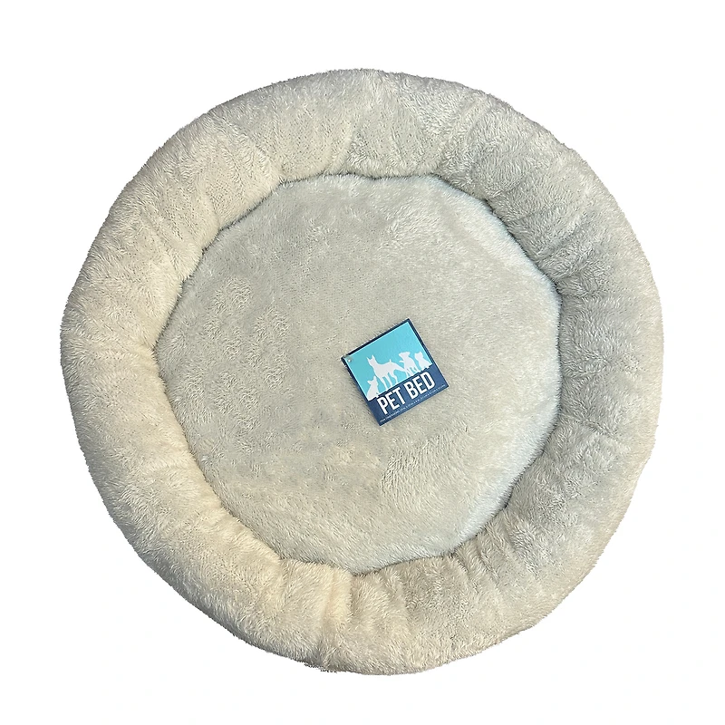 plush round pet bed 20in