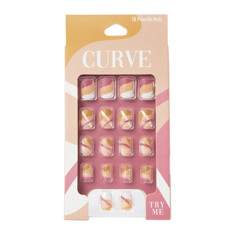 press on faux nails 18-piece set