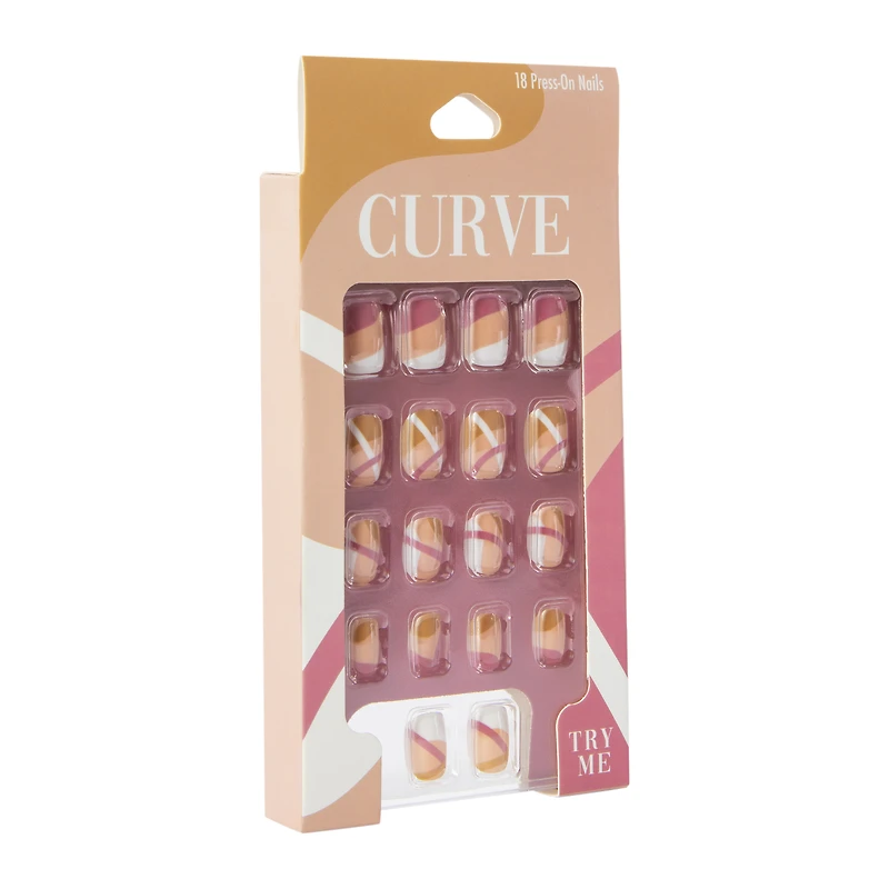 press on faux nails 18-piece set