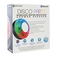LED light-up bluetooth® disco party shower speaker with mic