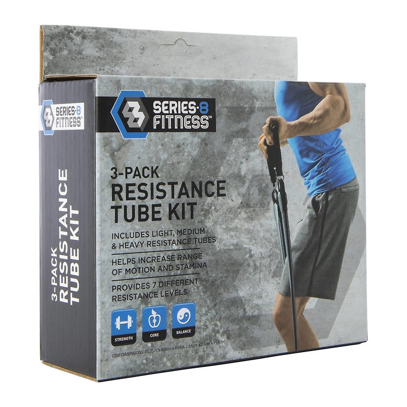 series-8 fitness™ resistance tube kit 3-pack
