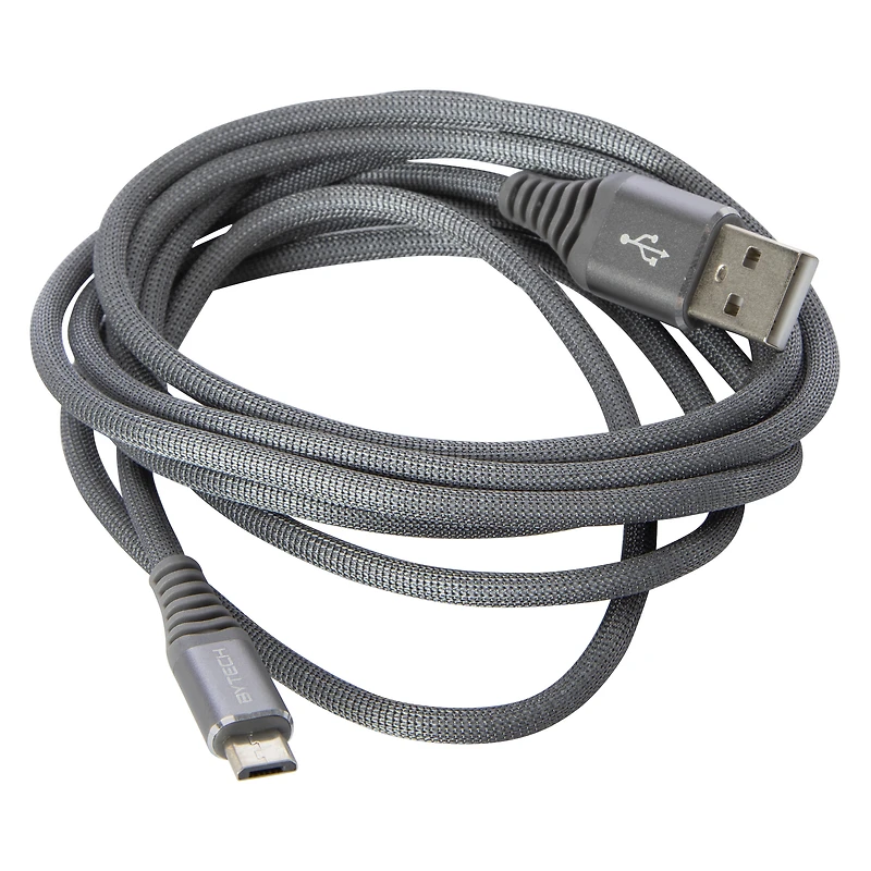 6ft micro-usb fabric cable - green